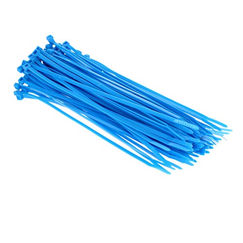 MroMax Cable Zip Ties 7.87 Inch x 0.14 Inch(L x W) Self-Locking Nylon Tie Wraps Blue 150pcs