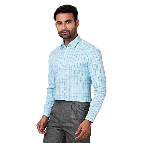 Image of Maharaja Polyester Checkered Office Wear Shirts for Men