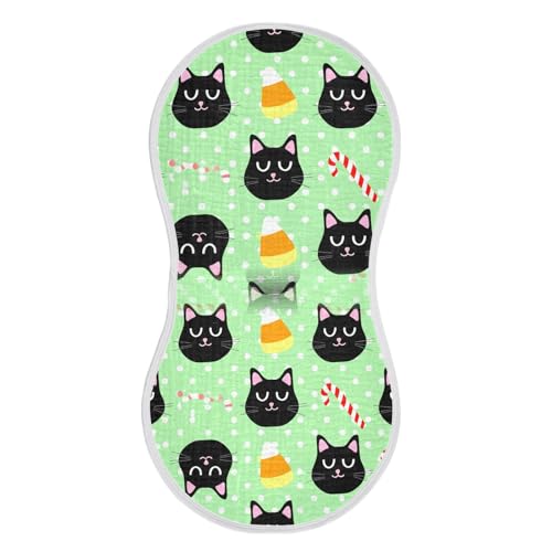 Muslin Burp Cloth for Baby 2PCS Cute Cats Super Absorbent Burping Cloths, Bibs for Newborn Boys Girls2