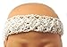 KSS Handmade Natural Crocheted Cotton Baby Headband 13-15