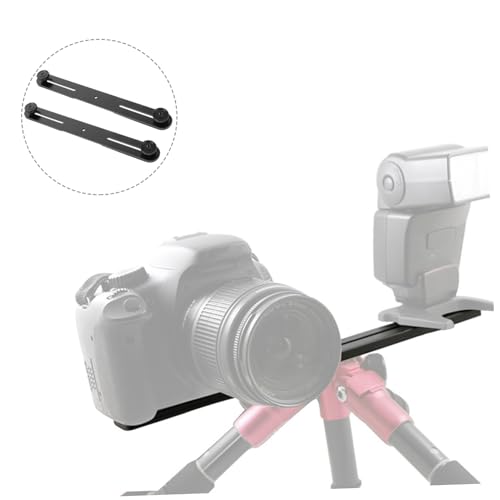 Soporte doble tornillo 1/4 barra ajustable de 2 piezas compatible con cámara 6