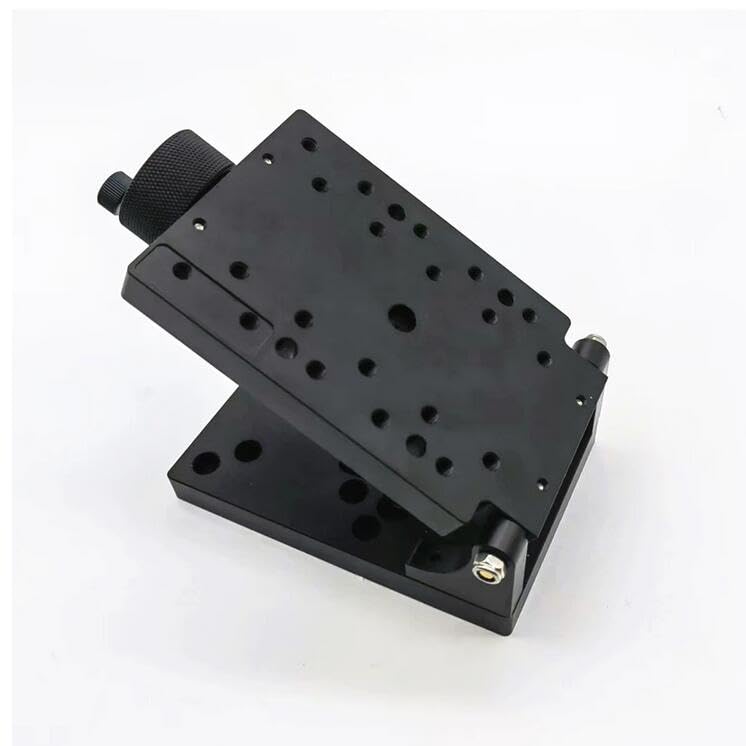 0-80° Unidirectional Angle Tilt Adjustment Table, Manual Arc Fine Adjustment Stage Screw Driven Angle Stage 120x100MM Load 15KG