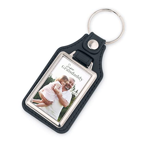 Wanapix | Llaveros Metálicos Polipiel Personalizados | Llavero Rectangular Personalizado con Foto y Texto | Llavero con Foto y Texto | Regalo Dia del Padre y Ocasiones Especiales
