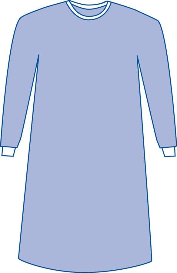 Medline 11105 Non-Sterile Non Reinforced SMS Gowns, X-Large, Blue (Pack of 60)