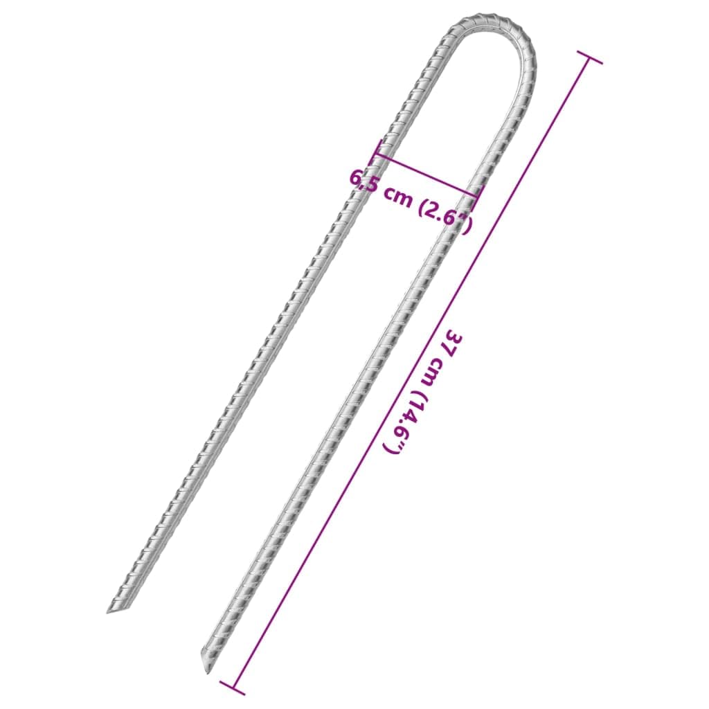 Mangloder Zeltheringe Stück U-Form Ø verzinkter Stahl wetterfest robust für Camping, Zeltzubehör, Bodenanker, Abspannung, Sturmleine, Reparaturset, Outdoor-Ausrüstung
