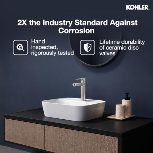 Image of Kohler July Comfort Height Tall Lav Faucet Without Drain