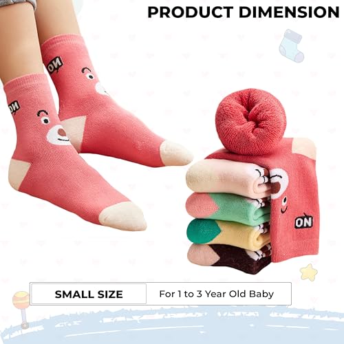 Image of Bembika Baby Socks Soft, Anti-Slip, and Stylish Socks for Toddlers, Perfect for Baby Crawling and Safety(S Size |1-3 Years Old)(BE3027)