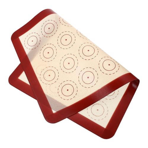 ULTECHNOVO Esterilla Para Hornear Macarrones 420x295 Mm Silicona Resistente Al Calor Roja Cojín Antiadherente Para Repostería Accesorios De Cocina