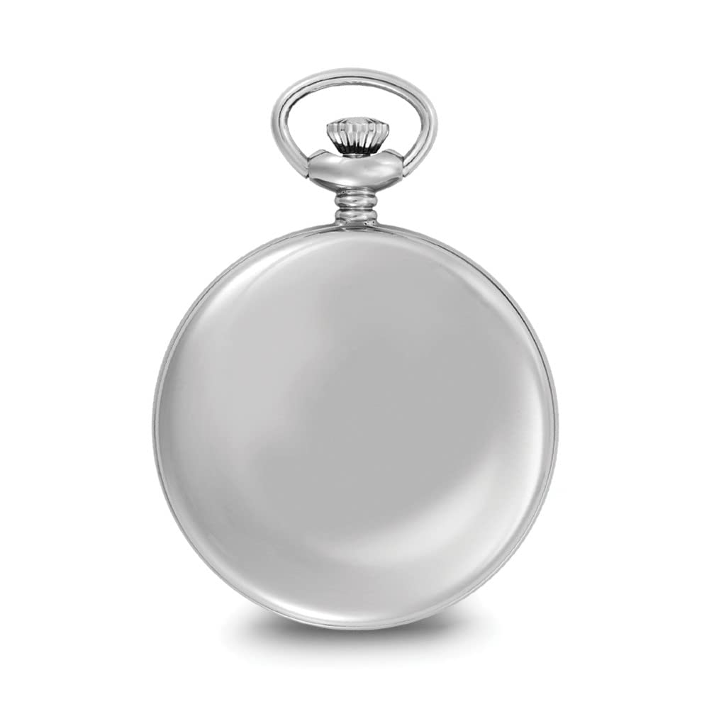 Charles Hubert Stainless Steel Men's Open Face Pocket Watch 14.5