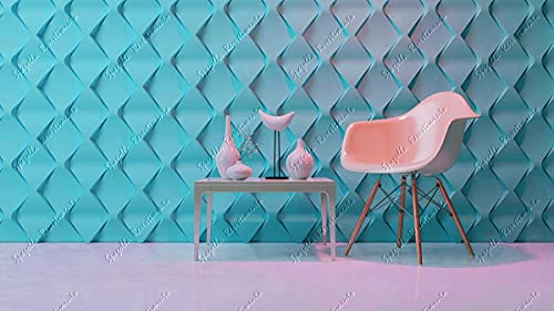 Molde pra Gesso 3D e Cimento ABS FDG Forma Ocean 39x39 Painel Revestimento placa pra Parede