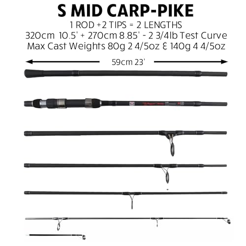 Canne à pêche compacte prédateur carpe surf Rigged and Ready S Max S Mid - 2