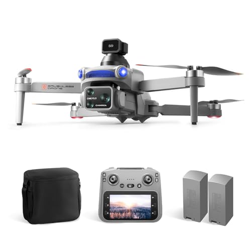 RAIGNV S119 4K Drone with Camera for Adults, GPS Auto Return, Obstacle Avoidance, Brushless Motor, 5G Screen Remote, 2 Batteries 50 Min Flight, Dual...
