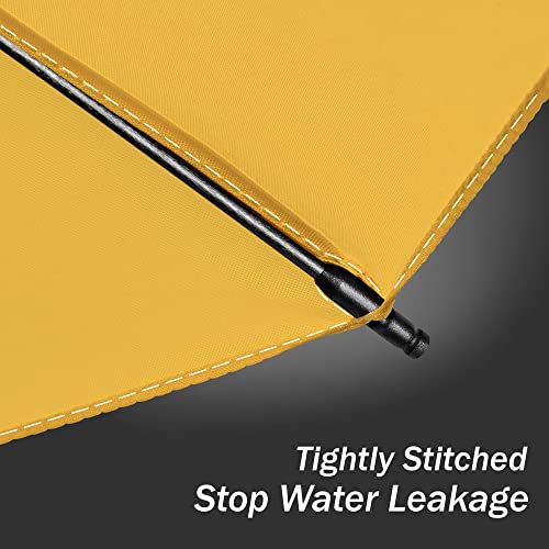 Chakipee Automatic Travel Inverted Umbrella Compact Windproof- Automatic reverse Umbrellas for Rain - Men and Women, Folding Portable 48inch Span, 10 Ribs Large Umbrella Yellow by Chakipee - Image 7