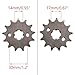 WOOSTAR Motorcycle 428-13T Front Sprocket 17mm for 50cc 70cc 90cc 110cc 125cc Dirt Pit Bike Mini Bike ATV 4 Wheeler Moped