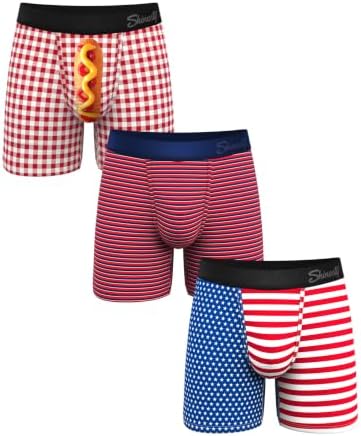 Shinesty Boxer Briefs for Men Pack of 3 - Hammock Support Pouch Underwear for Men - Flyless