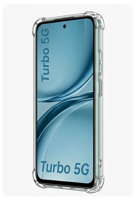 Image of Hybrid Clear Back Case Cover for Redmi Turbo 5 5G | Shockproof Design | Camera Protection Bump | Bumper Case Cover for Redmi Turbo 5 5G (Transparent)