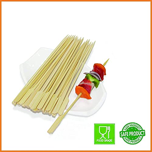 Image of DEERA 8 INCH Wooden Gun Stick SKEWERS Cocktail Stirrer Barbeque SKEWERS Paddle SKEWERS BBQ Stick for Outdoor Dining-Pack of 50