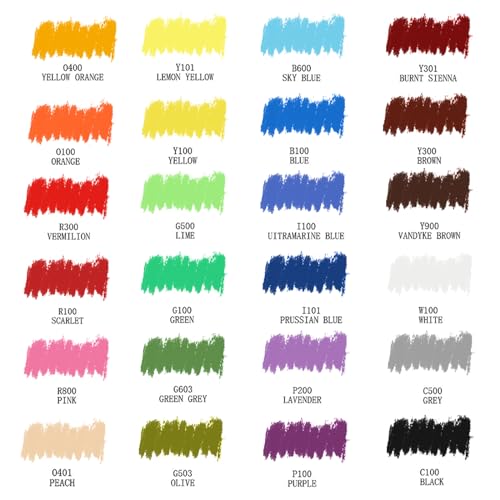 Image of Artecho Oil Pastels Set of 24 Colors (10 x 70 mm) | Soft Oil Pastels, For Art Painting, Drawing, Blending, For Artists, Beginners, Students, Teachers