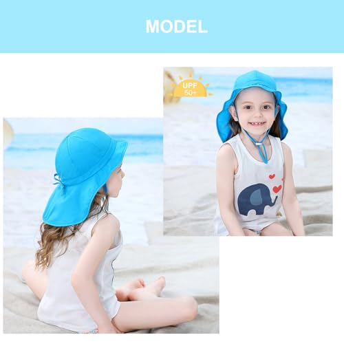 Baby Sun Hat with Neck Protections Bucket Hat for Toddler Boy Girl Outdoor Activity with Breathable Cotton Design Baby Sun Ha3