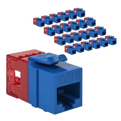 ICC CAT6 Keystone Jack Slim Profile 180 Degree Punch Down,