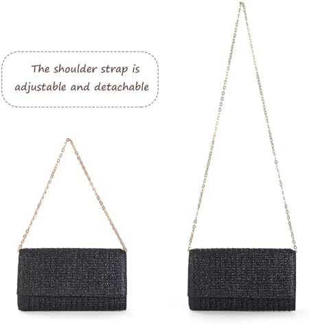 Kseymeir Straw Clutch Purse Shoulder Crossbody Bag Envelope Purse Raffia Handbag for Summer Beach Travel 2024 Trendy
