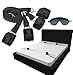 Acflonget Bondaged Kit Adult Tools for Couples Sex Tie Downs in Bed Restraints Queen King Bed Straps Sex Accessories Couples Adult Play Bondaged with Wrist Ankle Cuff Thigh Restraints Sex Bar Sweater
