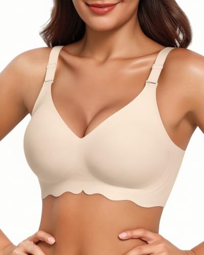 Image of Womens Wireless Jelly Bras No Underwire Support Push Up Removable Straps (U /Cross /Halter) Everyday Sports Bra
