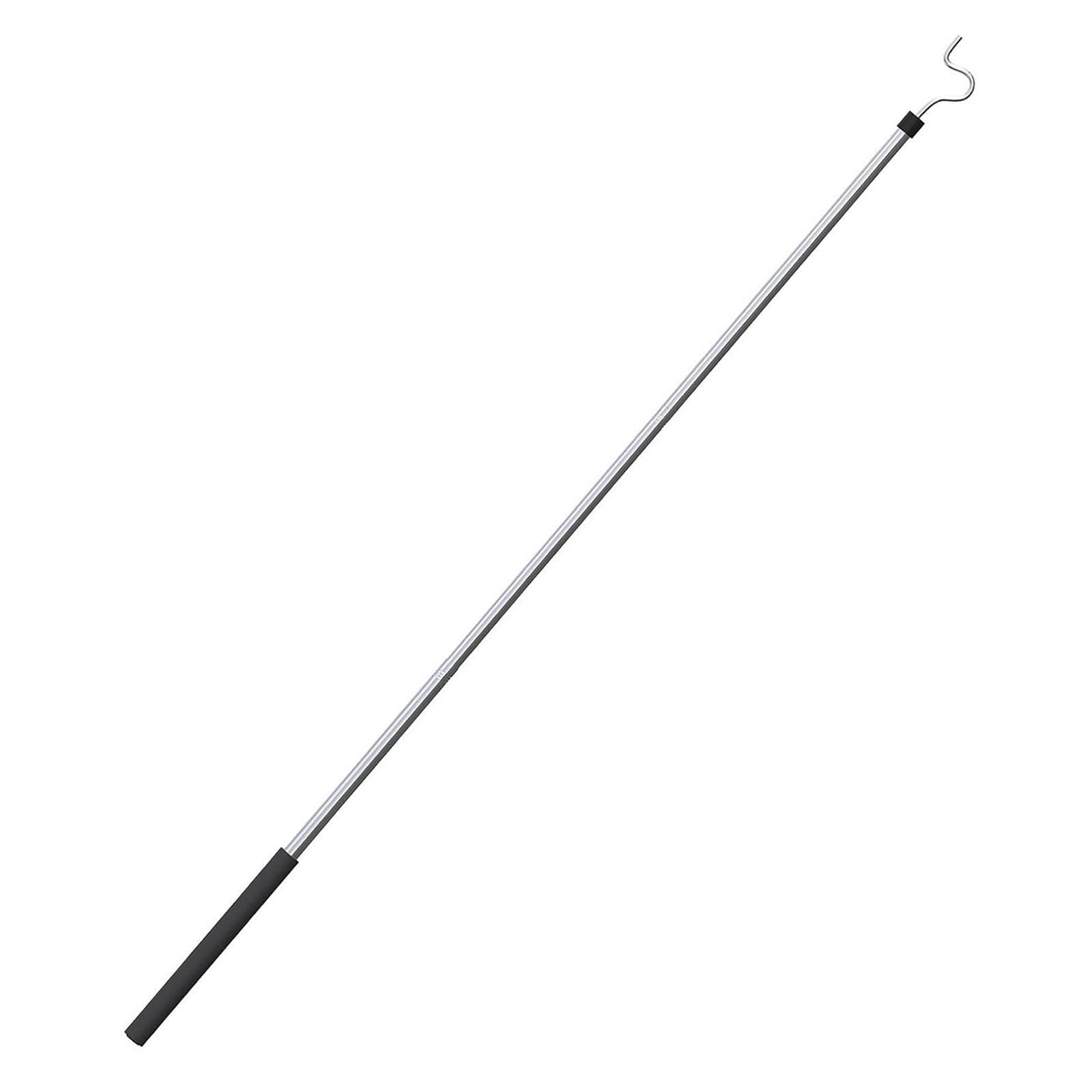 Neaxgeandx Silver Clothes Rack Hook Pole 129 Cm Long To Reach High Hangers Clothing Hanger Pole