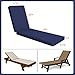 Favoyard Outdoor Lounge Chair Cushion 72x21x3 in Rainproof Color Fade-Resistant & Removable Cover Patio Chaise Lounge Cushion with High Resilience Insert Straps Hidden Zipper for Pool Lounge Chairs