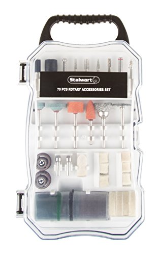 70-Piece Rotary Tool Accessories Kit – Cutting, Grinding, and Polishing Bits Ideal for Woodworking, Metal Working and Craft Projects by Stalwart