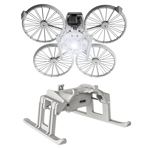 Landing Gear for DJI Flip,Lighted Landing Gear 2-in-1 Kit for