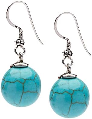 TreasureBay Stunning Handmade Natural Gemstone Earrings for Women Made with Sterling Silver