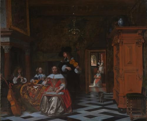 Tableaux Modernes Pieter De Hooch 60x90cm Décoration Bureau
