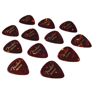 Fender Médiators écaille de tortue – Moyen – Paquet de 12 - Les Beatles, Paul McCartney, John Lennon, RIngo Starr, George Harrison