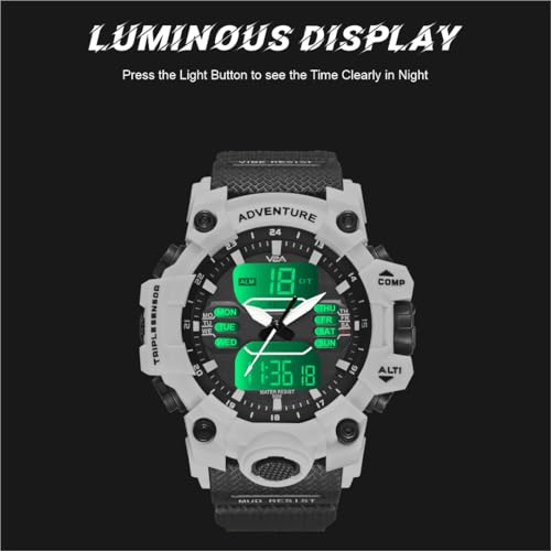 Image of V2A Bold & Big Dial Analog-Digital Sports Watch for Men | Multifunction Military Wristwatch | Gift for Men