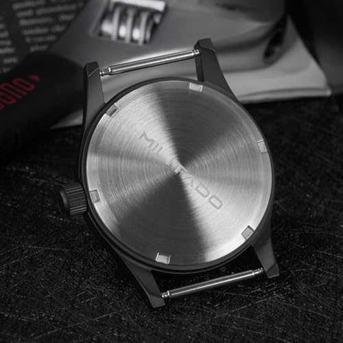 Image of Militado ML05 38mm VH31 Quartz Watch - Domed Sapphire Crystal Field Watch C3 Super Luminous Retro Sweep Wrist Watch for Men 100M Waterproof