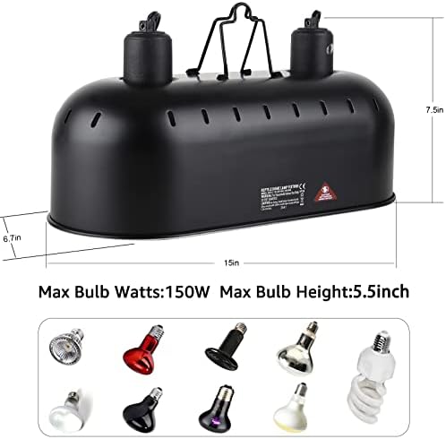 DXOPHIEX 15inch Dual Reptile Light Fixture — texture and fabric close-up