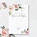 Bliss Collections Advice and Wishes Cards, Boho Floral Blush Pink and Greenery Design, Perfect for the Bride and Groom, Baby Shower, Bridal Shower, Graduate or Event! Pack of 50 4x6 Cards