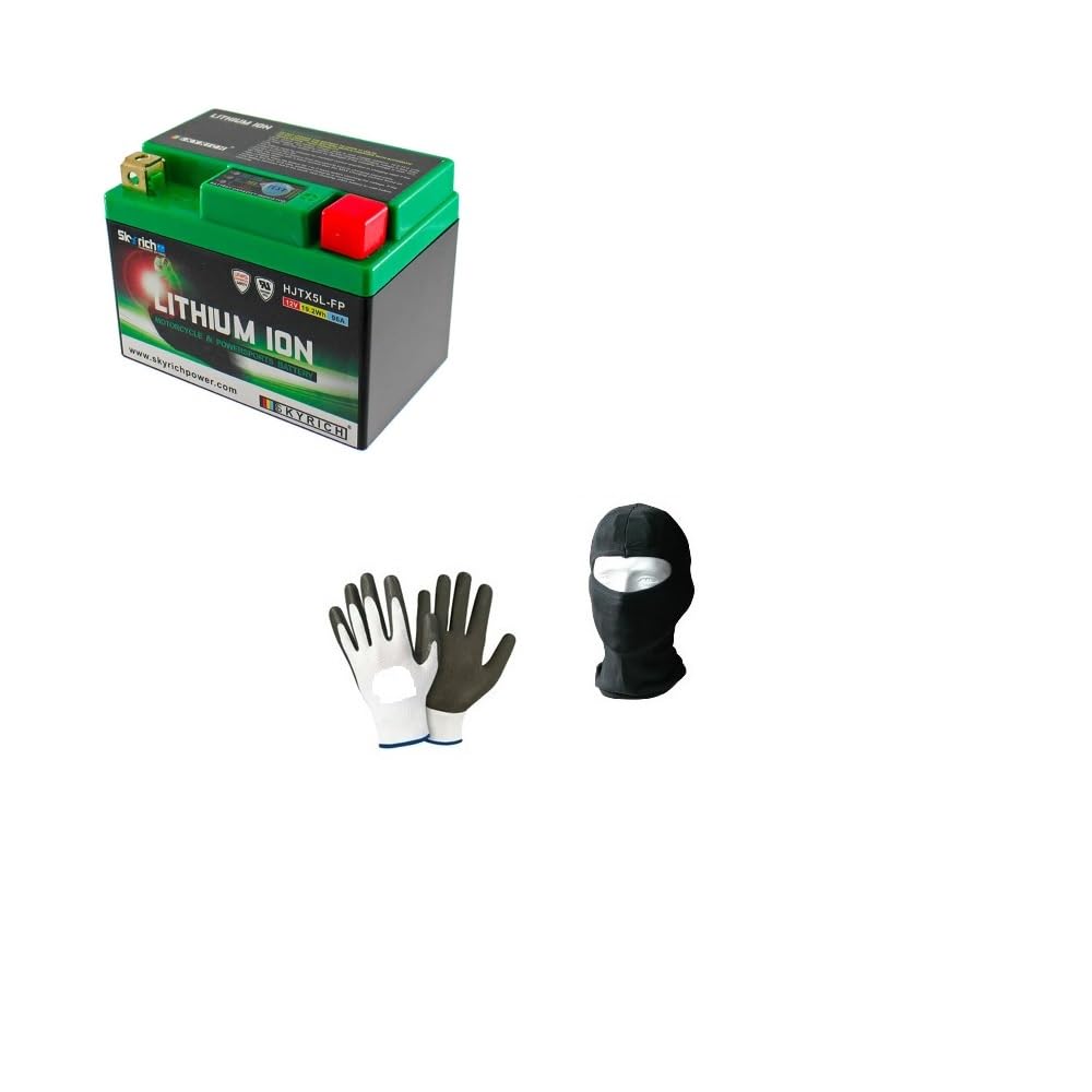COMPATIBILE CON BETAMOTOR RR Enduro (Mot.BETA) 450 dal 2010 al 2014 BATTERIA A LITIO HJTX5L-FP SKYRICH BATTERIE 8 AH AMPERE 12 VOLT PER MOTO SCOOTER 113X70X85 LITHIUM ION SPECIFICA