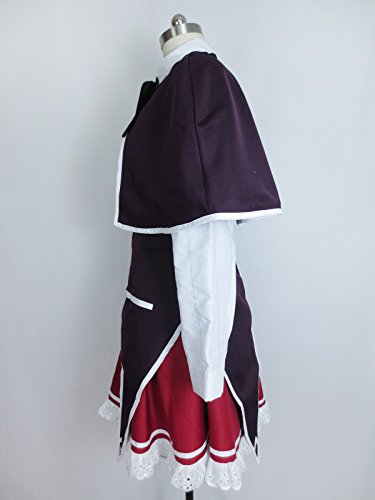 Xiao Wu Women's Anime School Uniform Cosplay Costume Vest Cape White Shirt Skirt