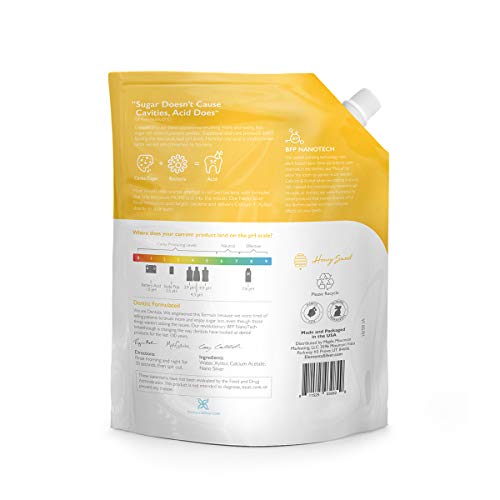 Elementa Silver Nano Silver Xylitol Mouth Wash Refill Pack | Mouth Rinse Oral Care 40 oz | Dentist Formulated, Alcohol and Fluoride Free (Honey Sweet)