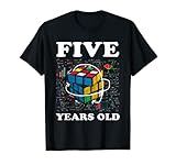 Photo Gallery competitive speed cubing 5 anni compleanno per boy girl maglietta Photo Gallery competitive speed cubing 5 anni compleanno per boy girl maglietta