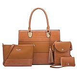 Women Fashion Handbags Wallet Tote Bag Shoulder Bag Top Handle Satchel Purse Set 4pcs