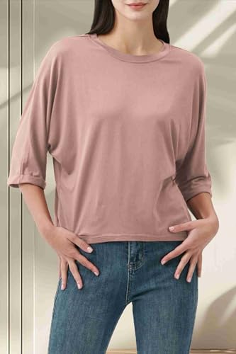 2025 Half Sleeve Spring Tee,Womens Fashion Oversized Tshirts Short Sleeve Crewneck Color Black Summer Trendy Clothes - Image 4