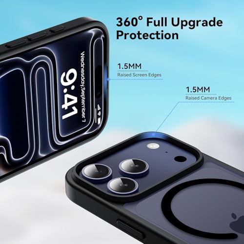 Image of EGOTUDE for iPhone 17 Pro Max Case | Matte Frosted Hard Back Translucent Cover Compatable with Mag