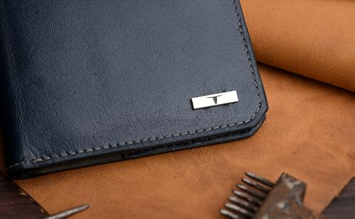 Image of URBAN FOREST Tyson Blue /Grey Leather Wallet for Men