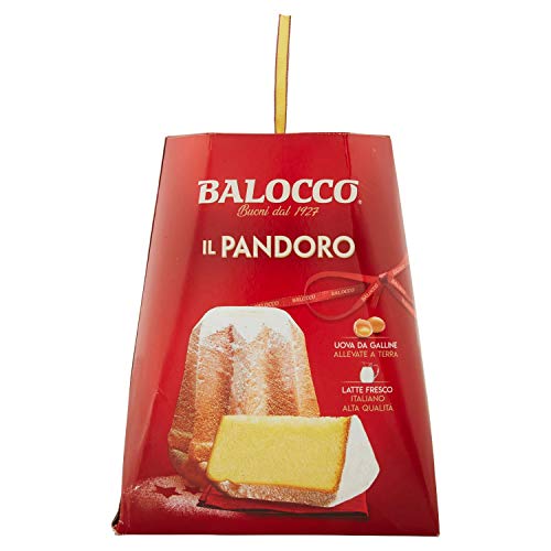 Balocco: "Pandoro" Christmas cake, Traditional Recipe 26.4 Ounces (750g) Package [ Italian Import ]