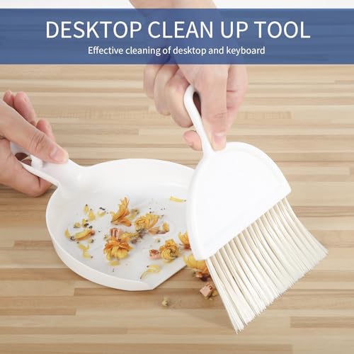 Besen mit Kehrschaufel-Kombi-Set, 2-in-1 Besen und Kehrschaufel-Set mit langem Griff, aufrechter 180° drehbarer Besen mit Bürste und leichten Kehrschaufeln für Zuhause, Küche, Zimmer, Büro, Lobby, – Bild 8