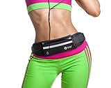 FreedomVentures Running Belt Waist Pack - Phone Holder for Running Accessories - Running Gear for Men Women - Workout Fanny Packs for Women - Runners Belt Cell Phone Holder for Running iPhone Android