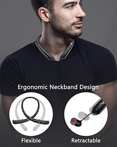 Finpola HX-831 Neckband Bluetooth Headphones,Retractable Headphones Ipx5 Sweatproof thumb #1